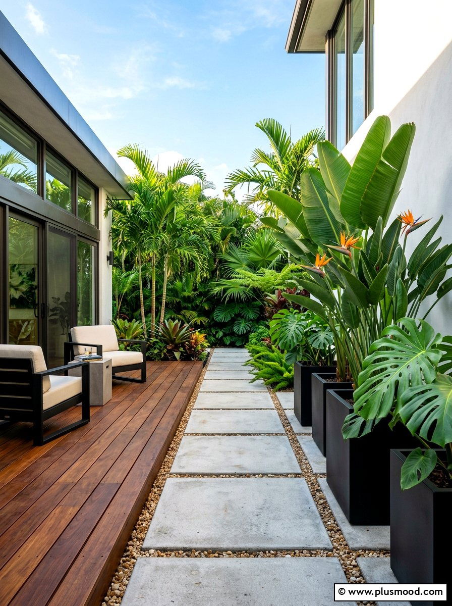 Modern Tropical Backyard - 25 summer tropical garden ideas