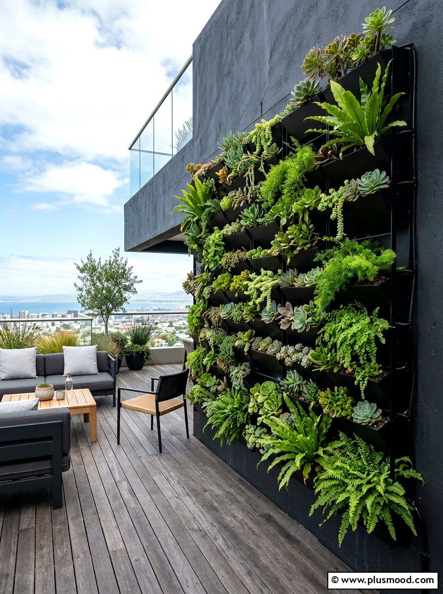 Modern Vertical Garden - 25 small backyard ideas for contemporary homes