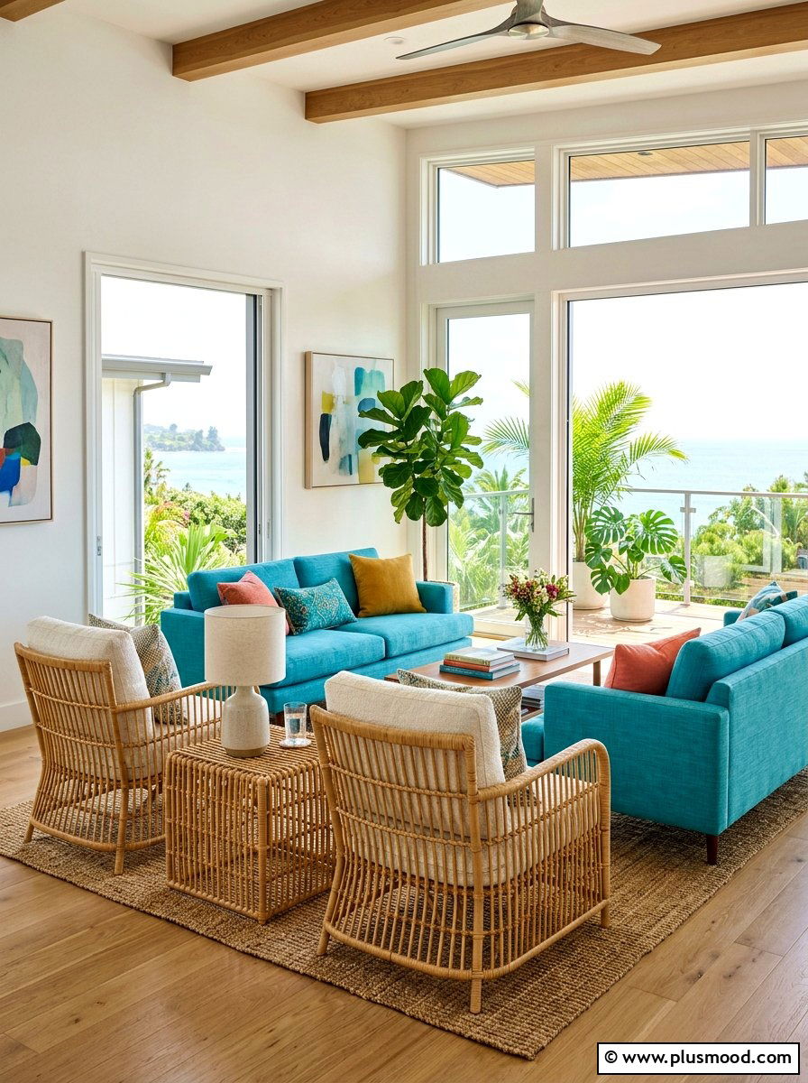 Modern Wicker Furniture Living Room - 25 summer living room decor ideas