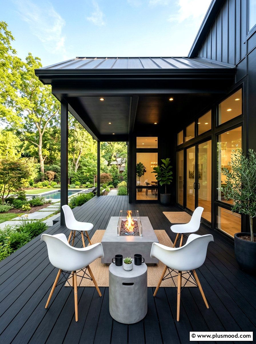 Modern black porch - 25 summer porch ideas