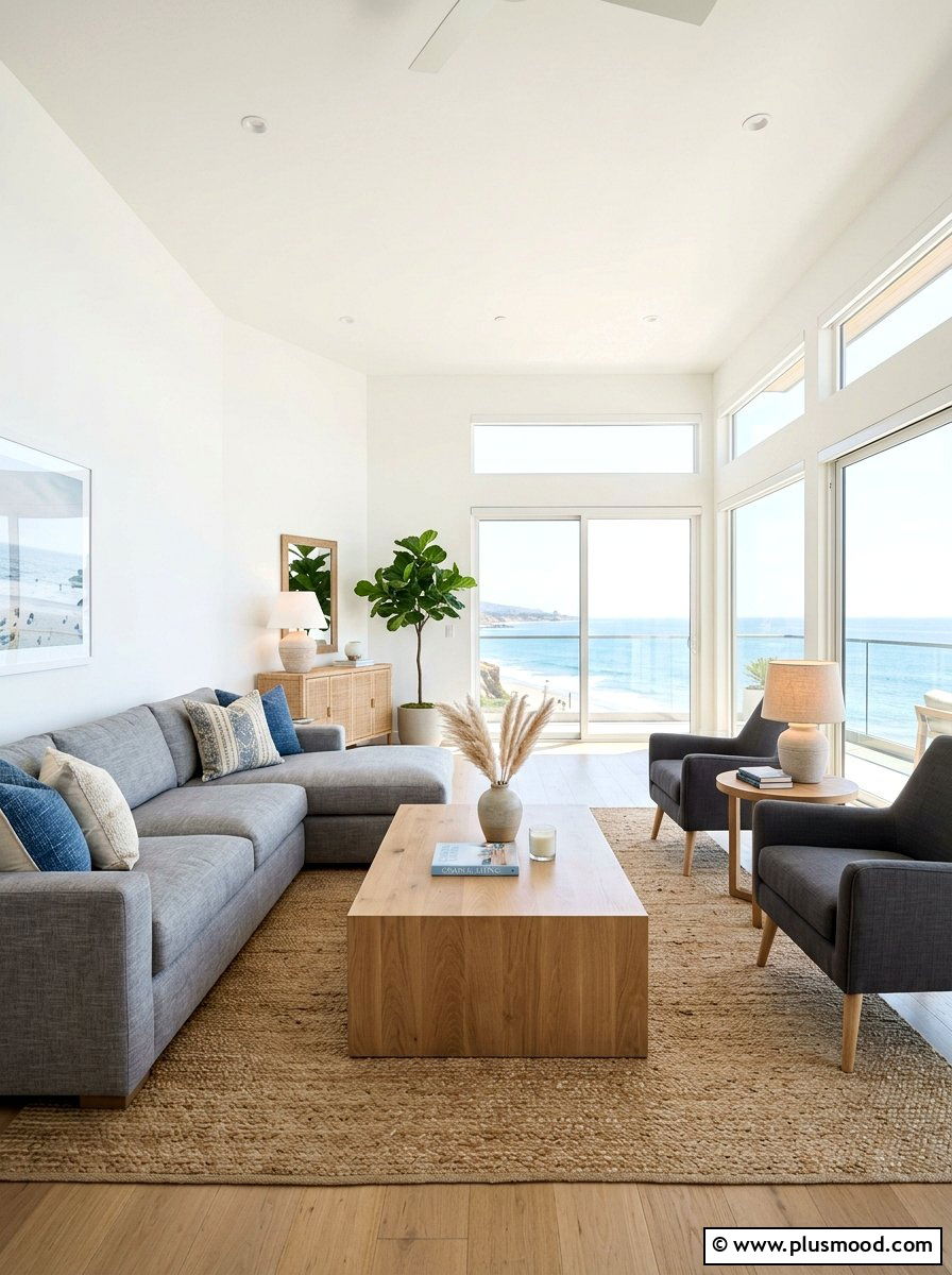 Modern coastal living room furniture - 25 summer coastal living room ideas