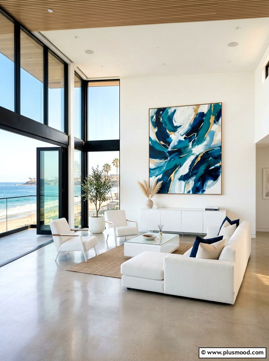 Modern coastal living room - 25 beachy summer living room ideas