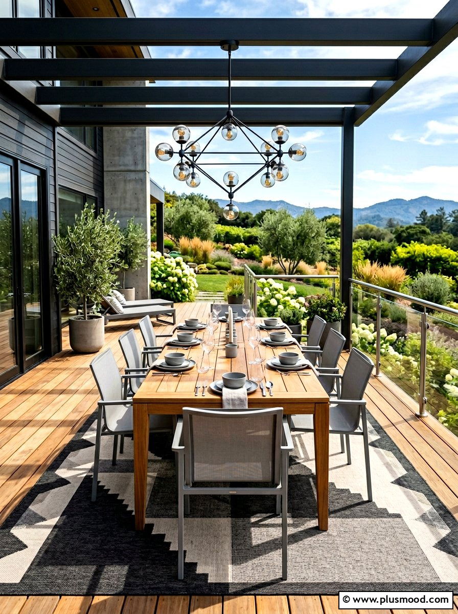 Modern deck dining - 25 summer backyard oasis ideas