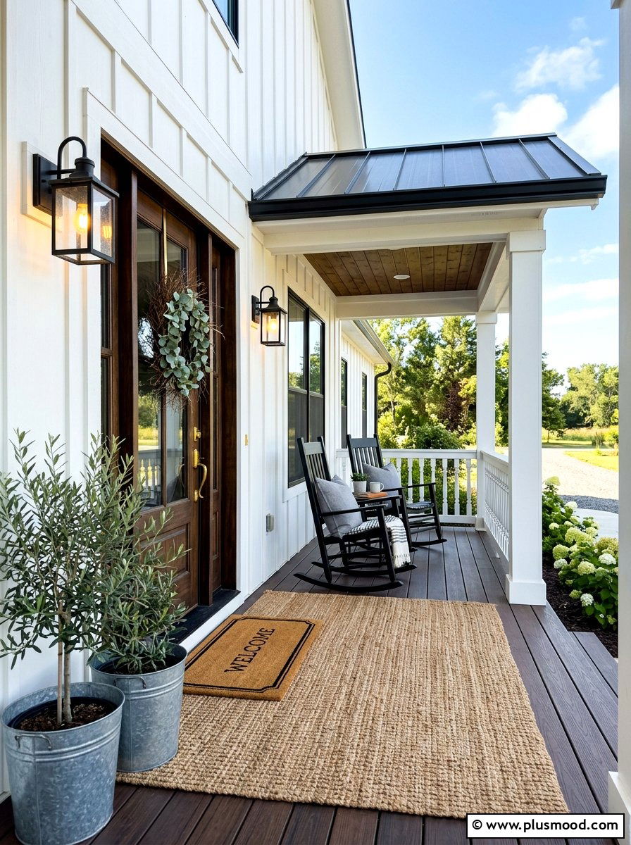Modern farmhouse porch - 25 summer front porch styling ideas
