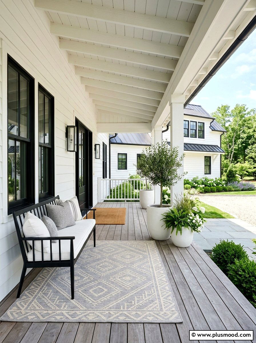 Modern farmhouse porch furniture - 25 summer farmhouse porch ideas