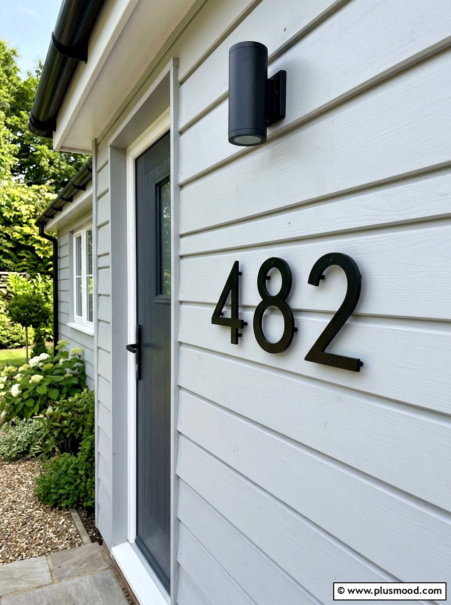 Modern house numbers - 25 summer cottage curb appeal ideas