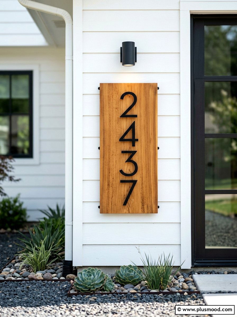 Modern house numbers - 25 summer curb appeal ideas