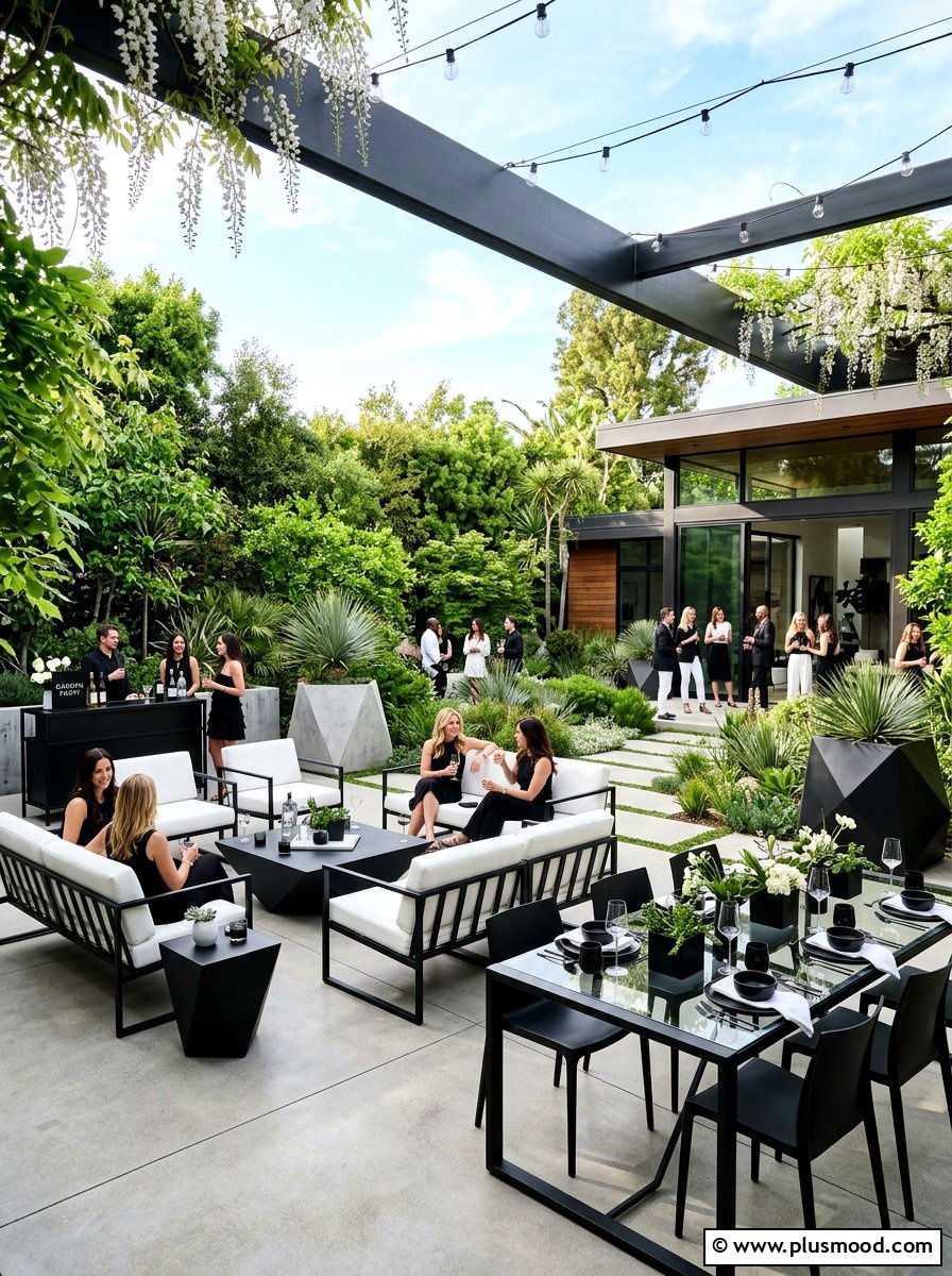 Modern minimalist garden party - 25 summer garden party ideas