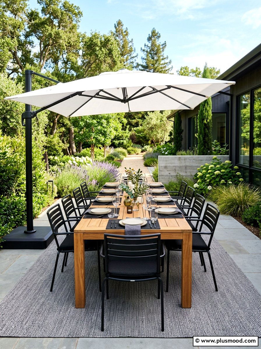 Modern patio dining area - 25 summer backyard ideas