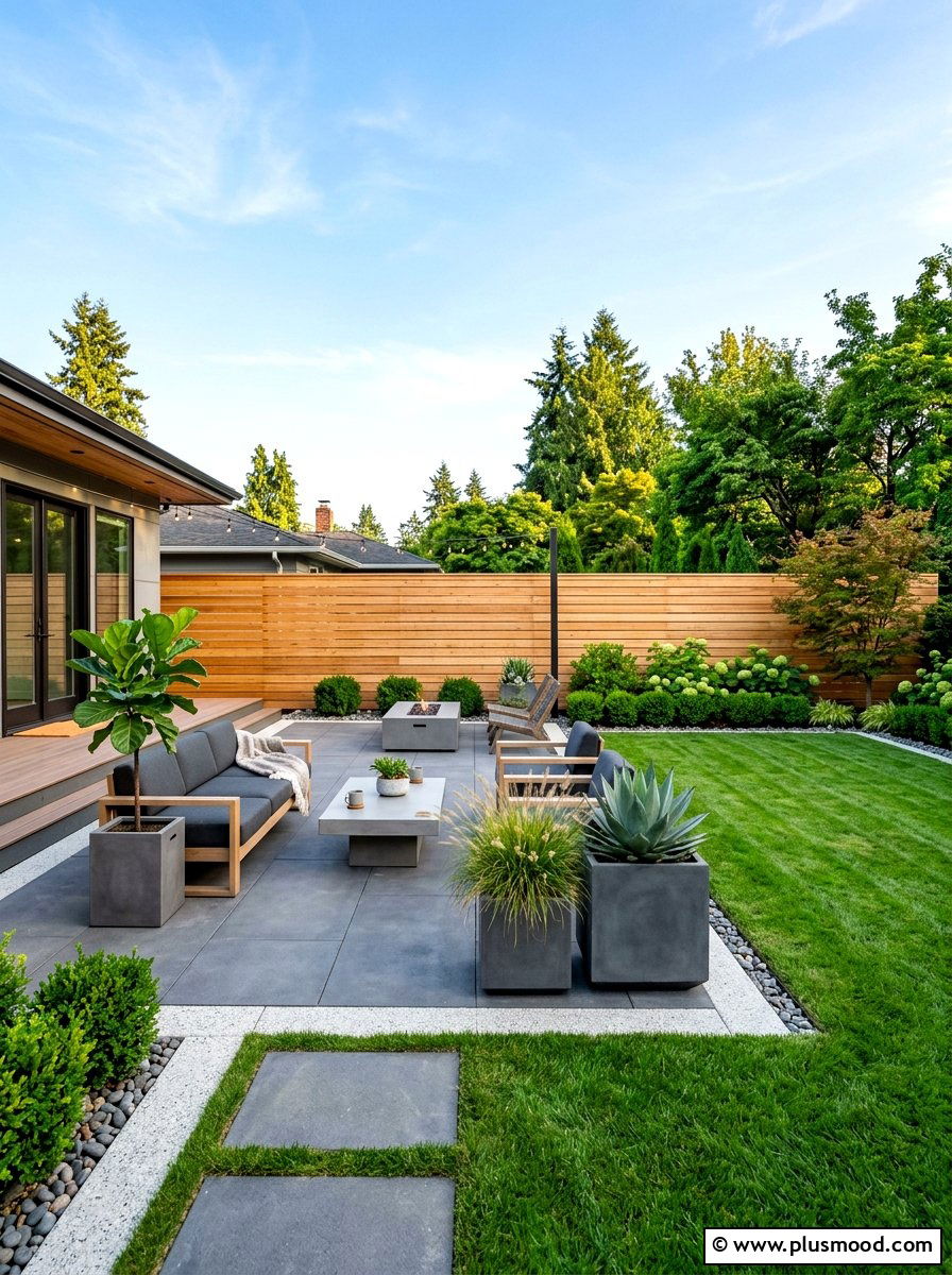 Modern privacy fence - 25 late summer patio ideas