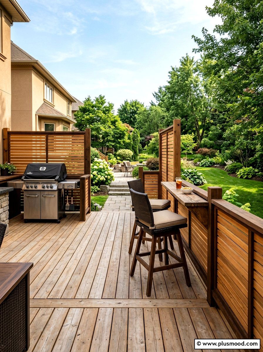 Modular Deck Railing Screen - 25 small backyard ideas for privacy