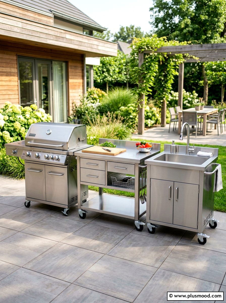 Modular Portable Outdoor Kitchen - 25 summer backyard outdoor kitchen ideas