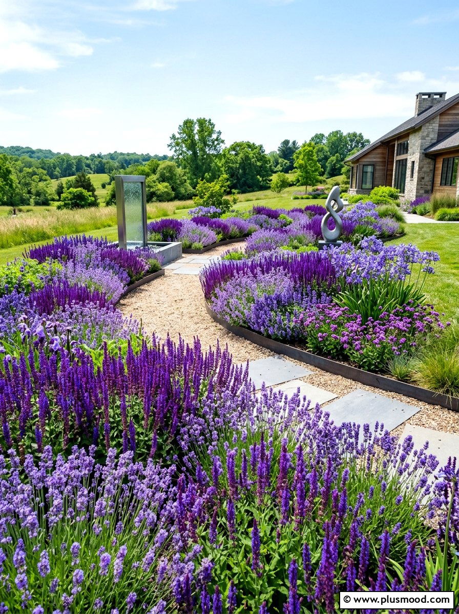 Monochromatic Flower Garden - 25 summer flower garden ideas