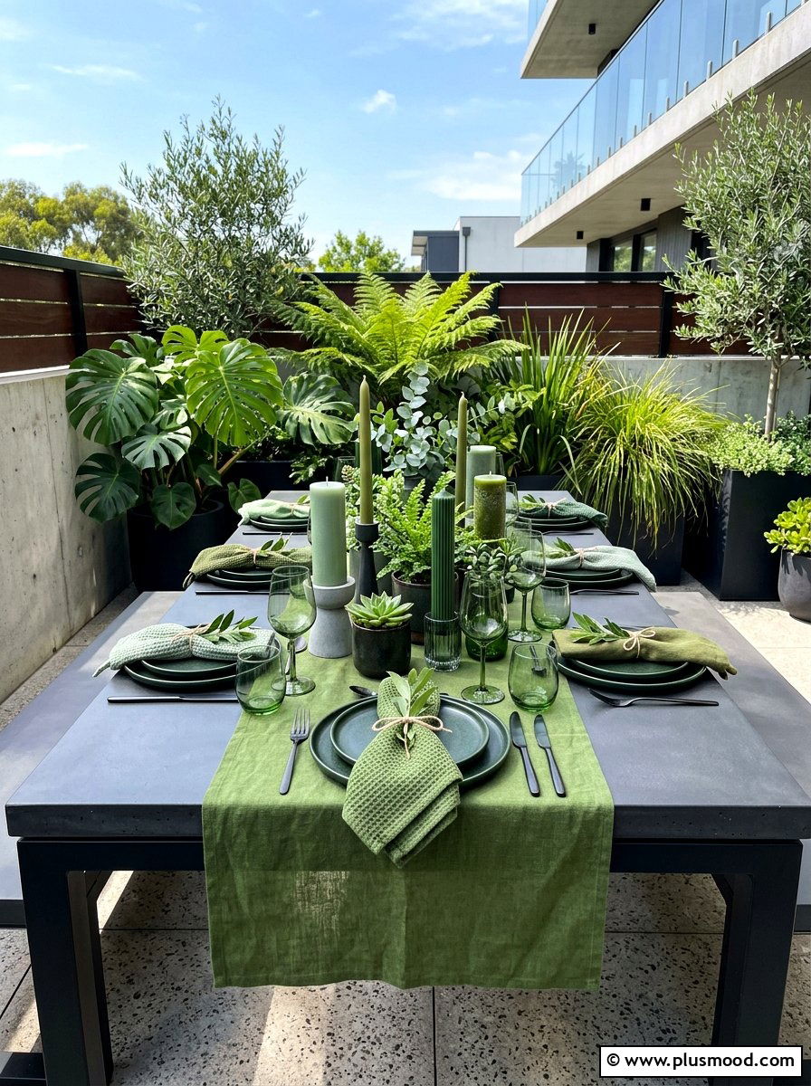 Monochrome Patio Table - 25 summer tablescape ideas for outdoor dining