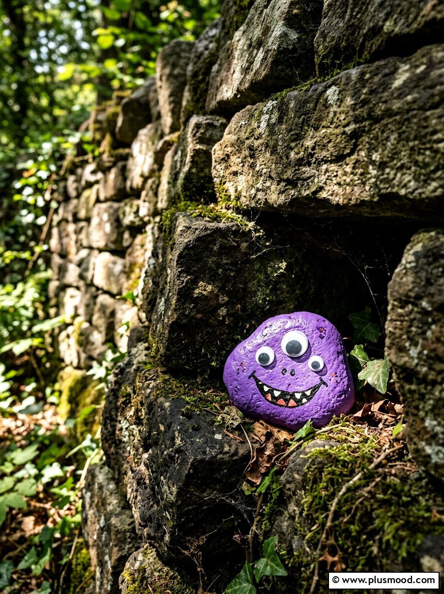 Monster Painted Rock - 25 painted rock ideas for hiding in nature