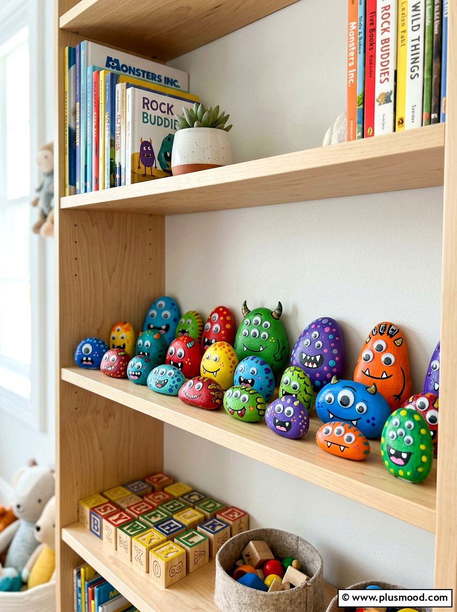 Monster Painted Rocks - 25 painted rock ideas for Halloween
