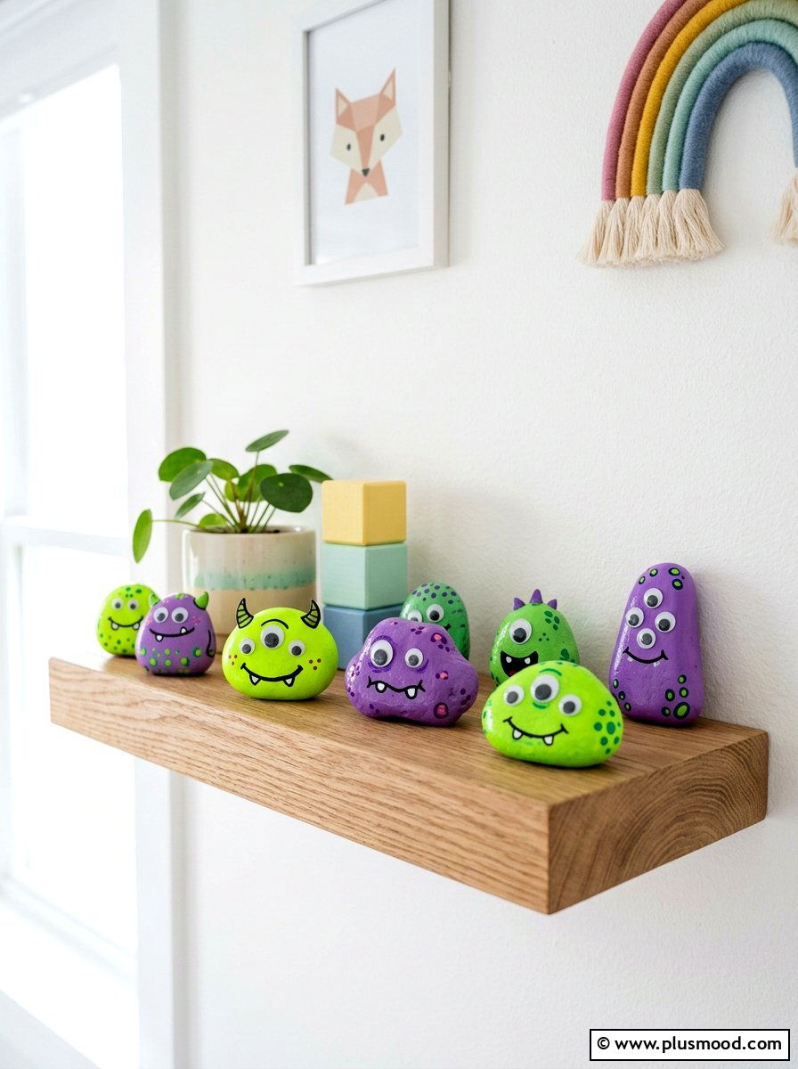 Monster Rock - 25 painted rock ideas for kids