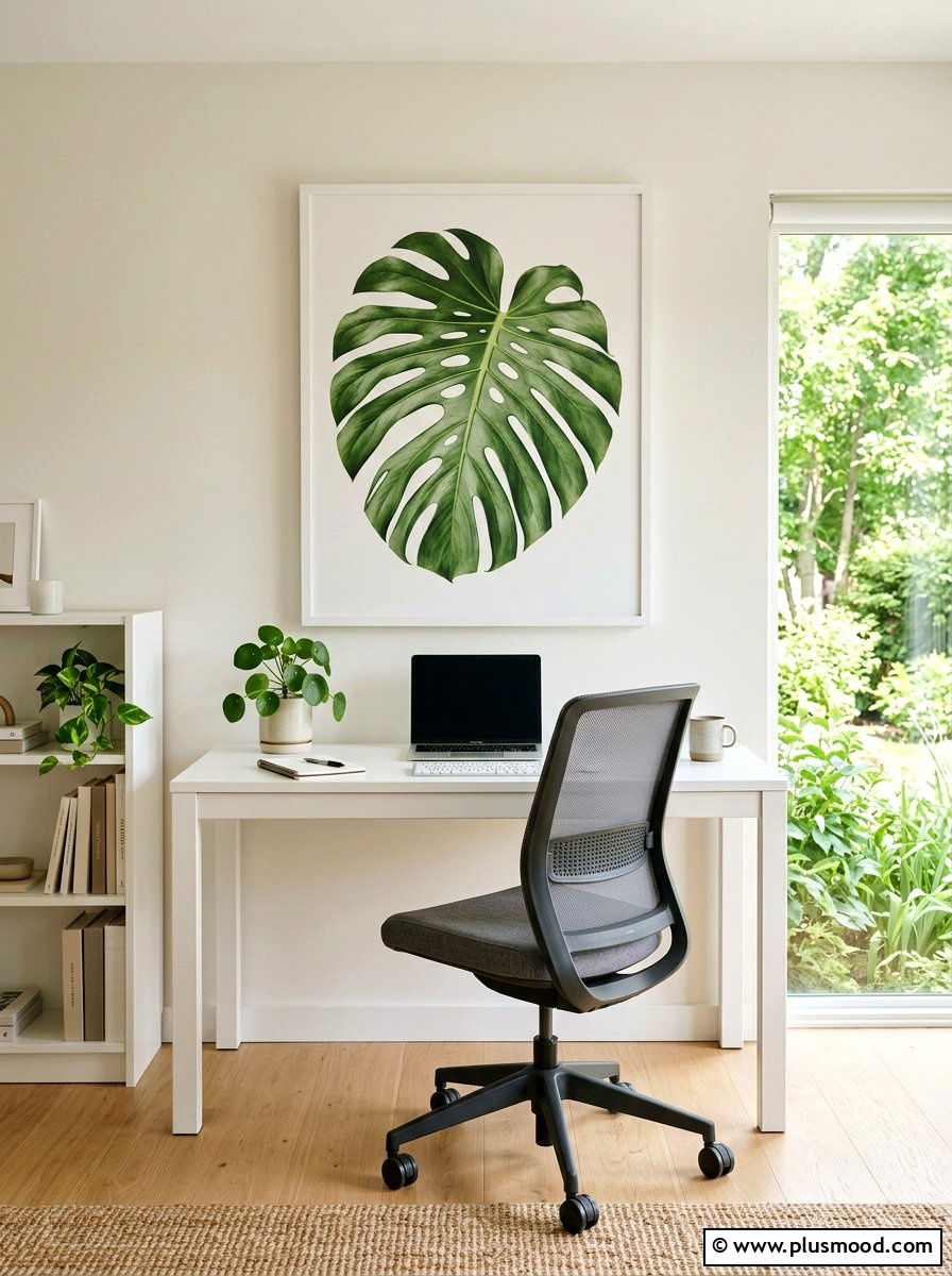 Monstera leaf art - 25 summer tropical home decor ideas