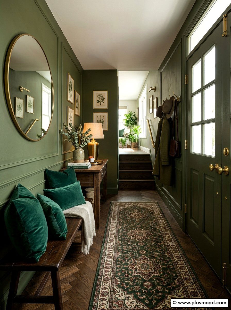 Moody Green Entryway - 25 summer to fall entryway ideas