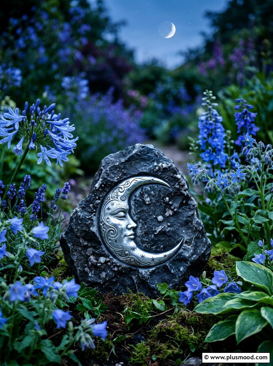 Moon Rock - 25 painted rock ideas for fairy garden