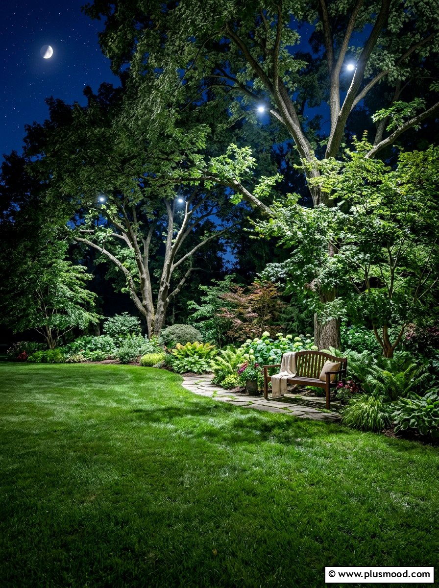 Moonlighting from trees - 25 summer landscape lighting ideas