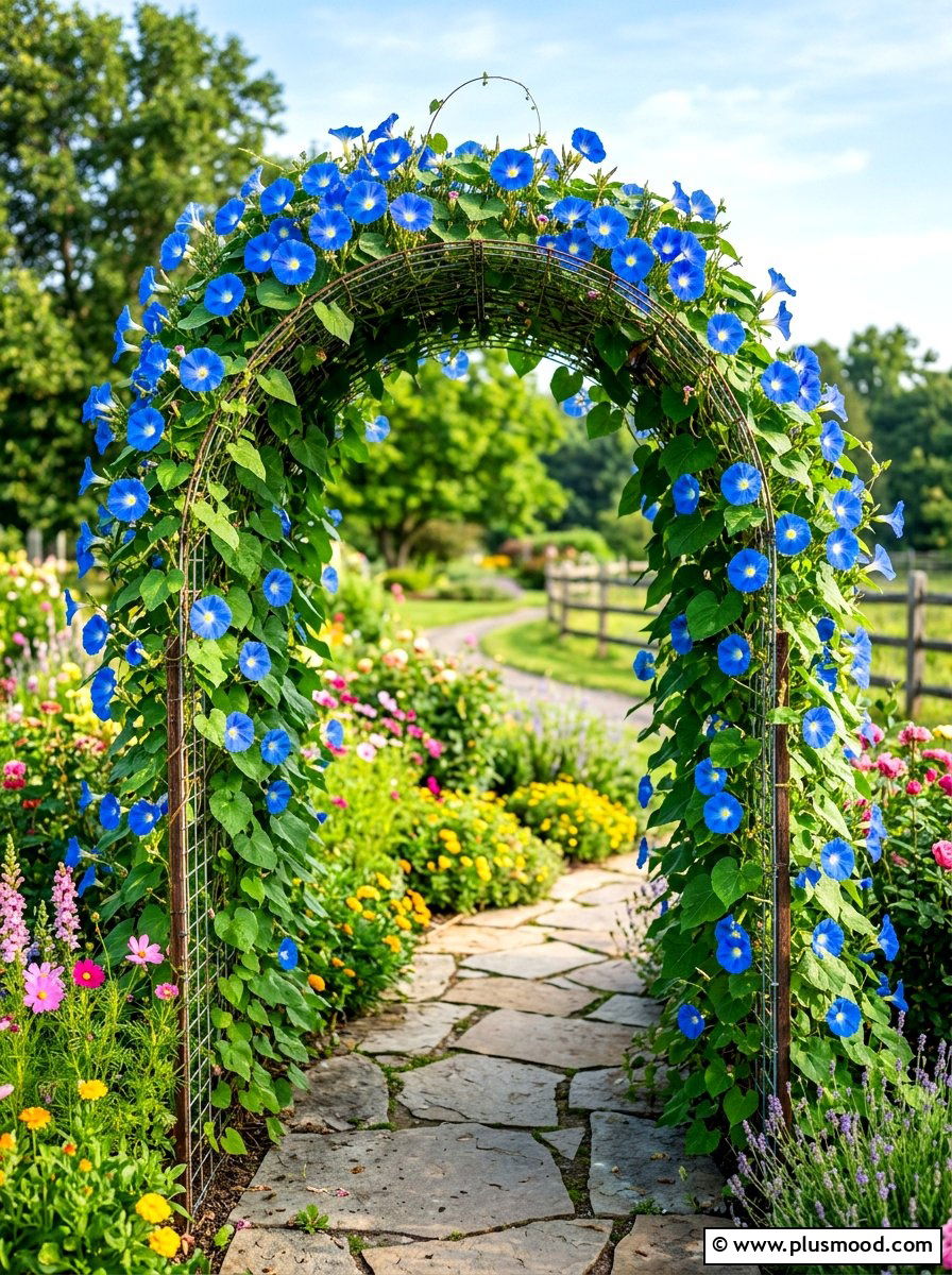 Morning Glory Arch - 25 summer garden arch ideas