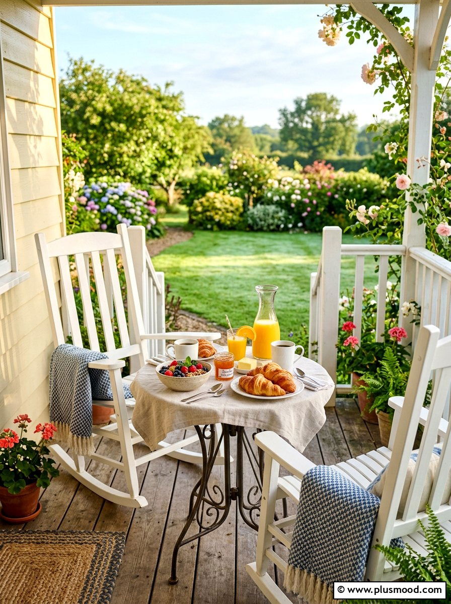 Morning Porch Breakfast - 25 summer easy outdoor entertaining ideas
