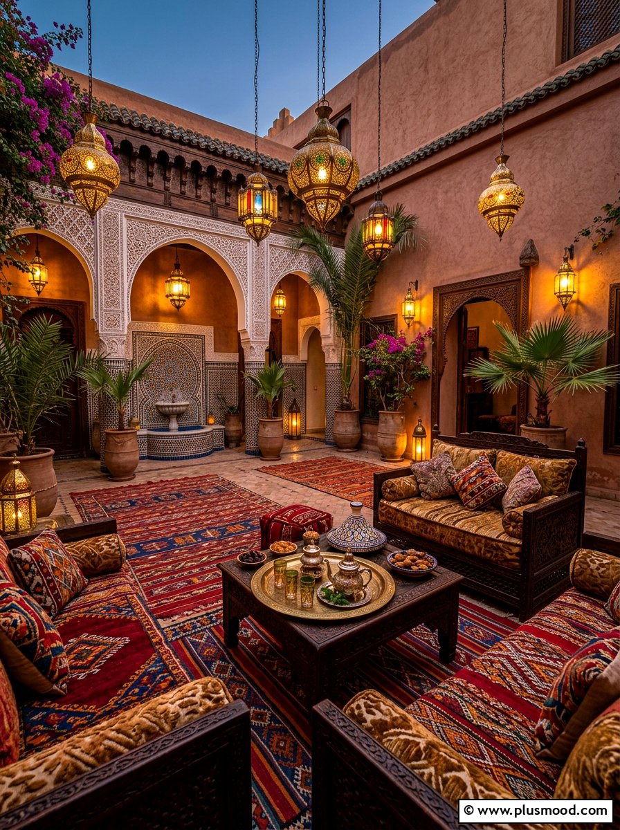 Moroccan Courtyard Lounge - 25 summer outdoor birthday party ideas