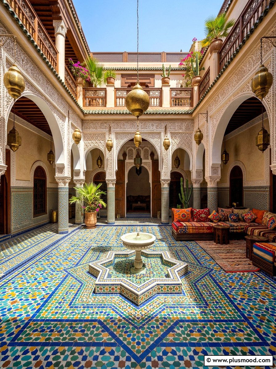 Moroccan Courtyard - 25 summer resort style backyard ideas