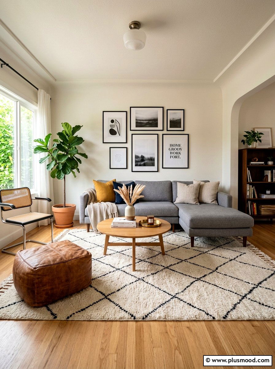 Moroccan Diamond Rug - 25 summer rug ideas for living room