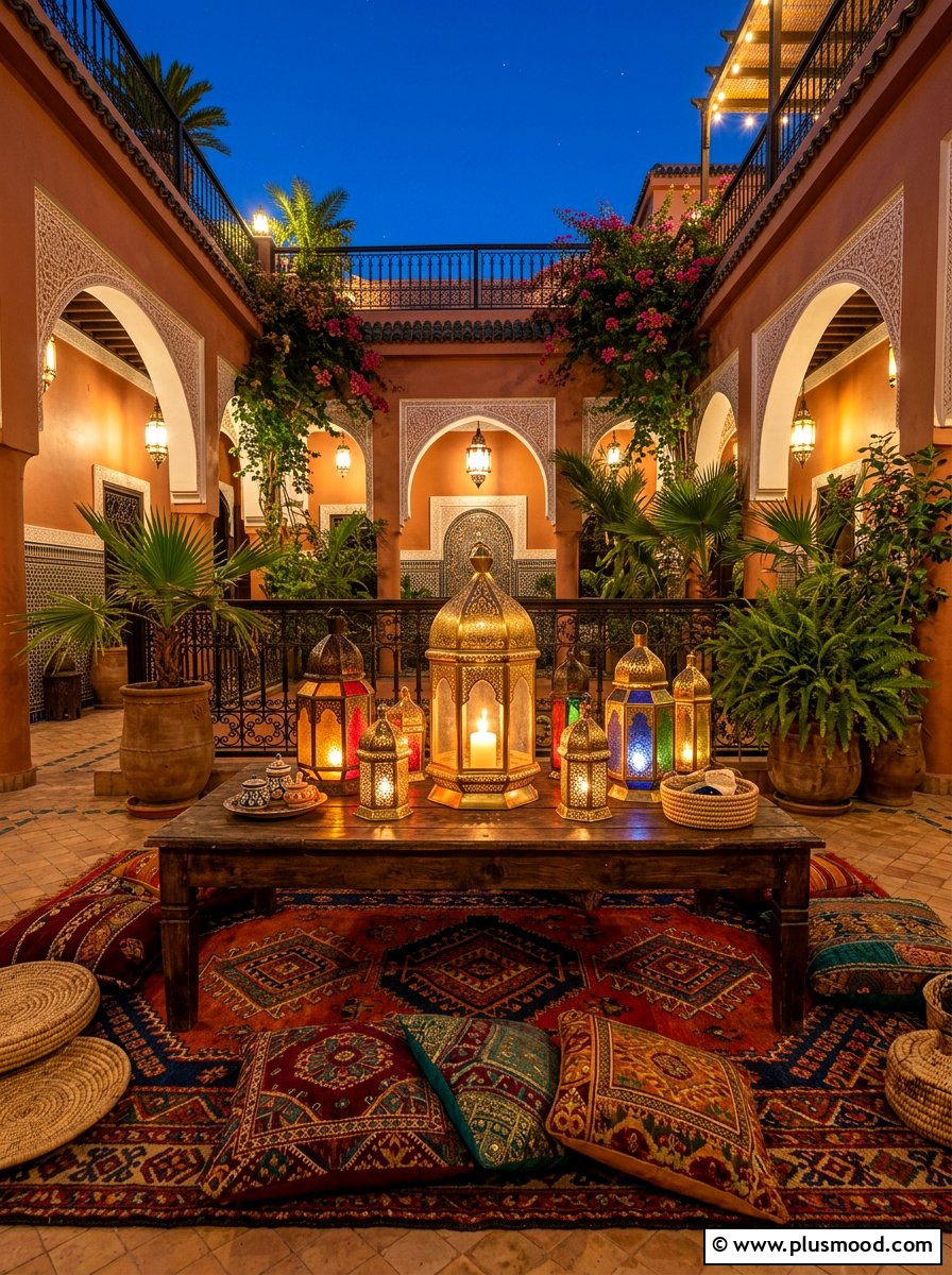 Moroccan Lantern Outdoor Decor - 25 summer balcony table decor ideas
