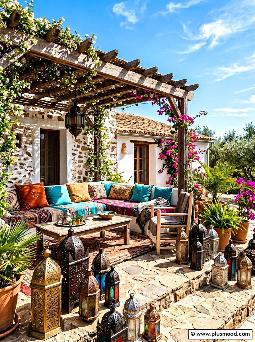 Moroccan Lantern - 25 summer boho patio decor ideas