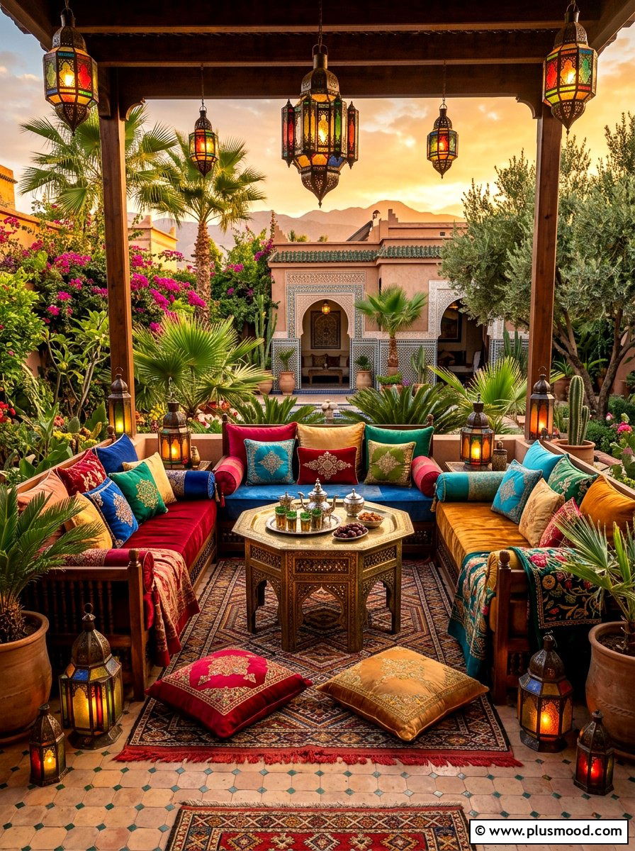 Moroccan Lounge Seating - 25 summer dinner party ideas outdoors
