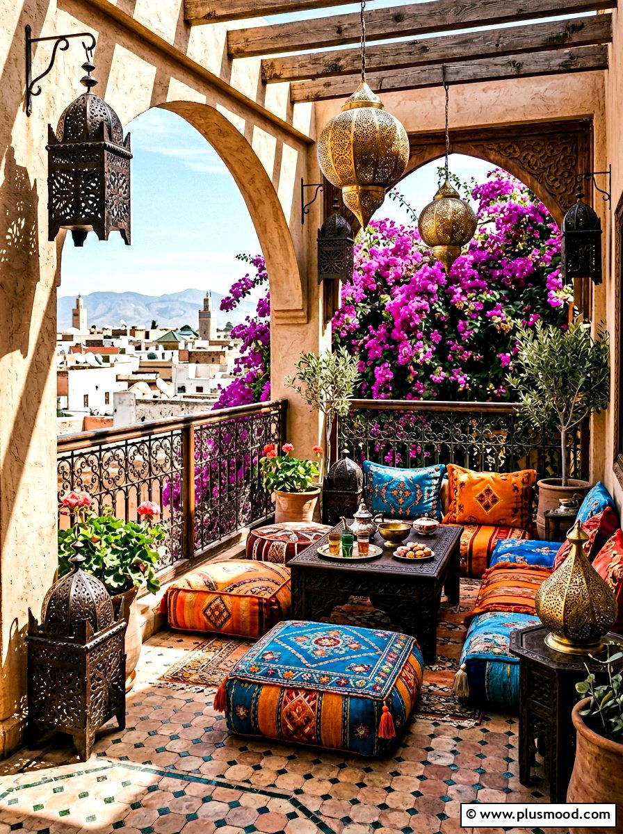 Moroccan Metal Lanterns - 25 summer balcony lighting ideas