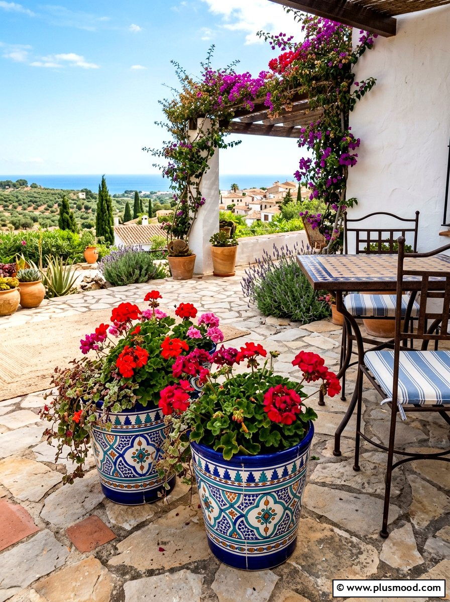 Moroccan Tile Planter - 25 summer boho planter ideas