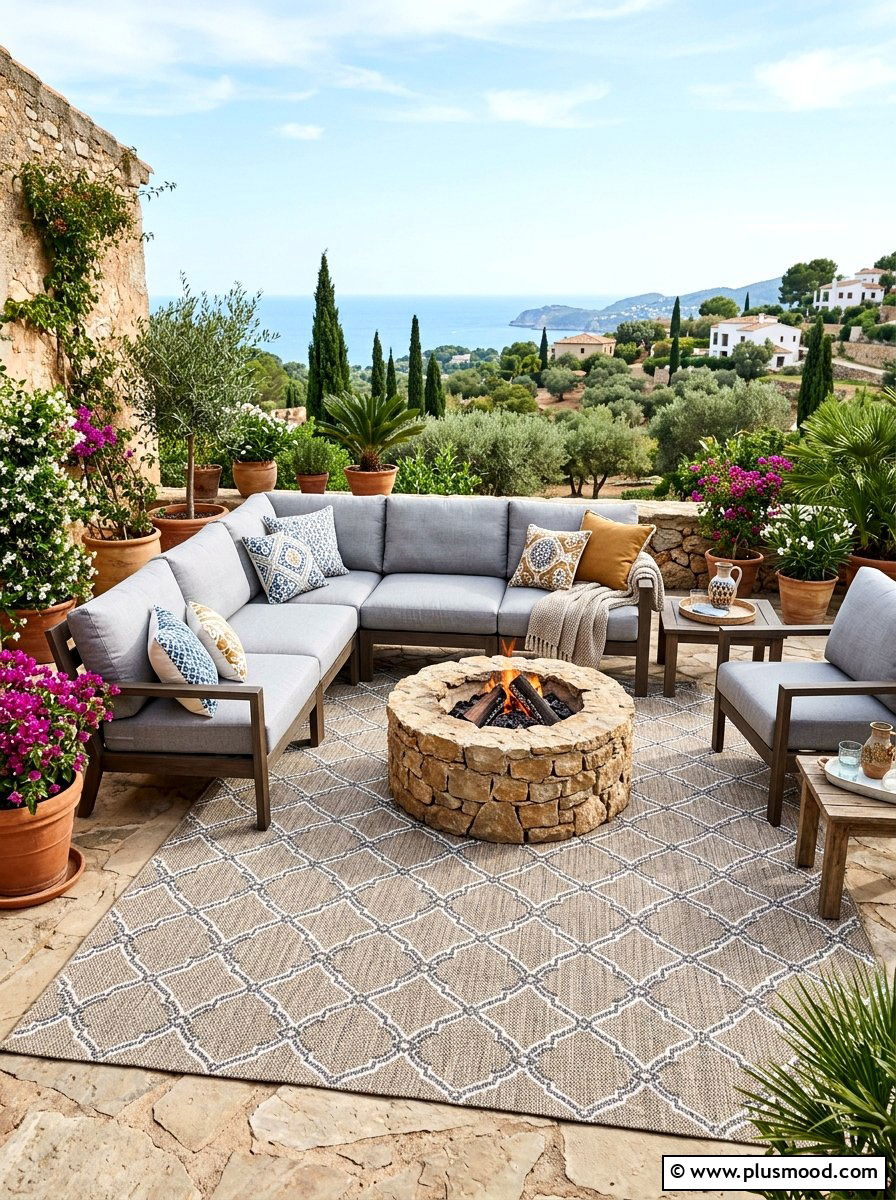Moroccan Trellis Outdoor Rug - 25 summer patio rug ideas