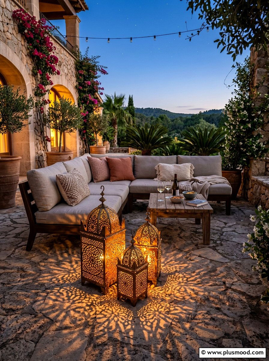 Moroccan floor lanterns for patio - 25 summer lantern decor ideas for parties