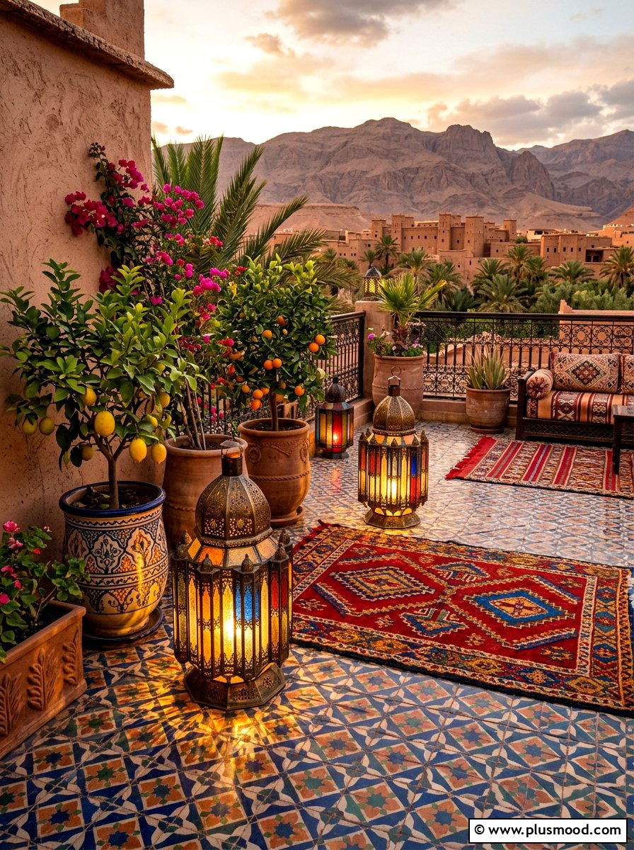 Moroccan floor lanterns - 25 summer outdoor lighting ideas for parties