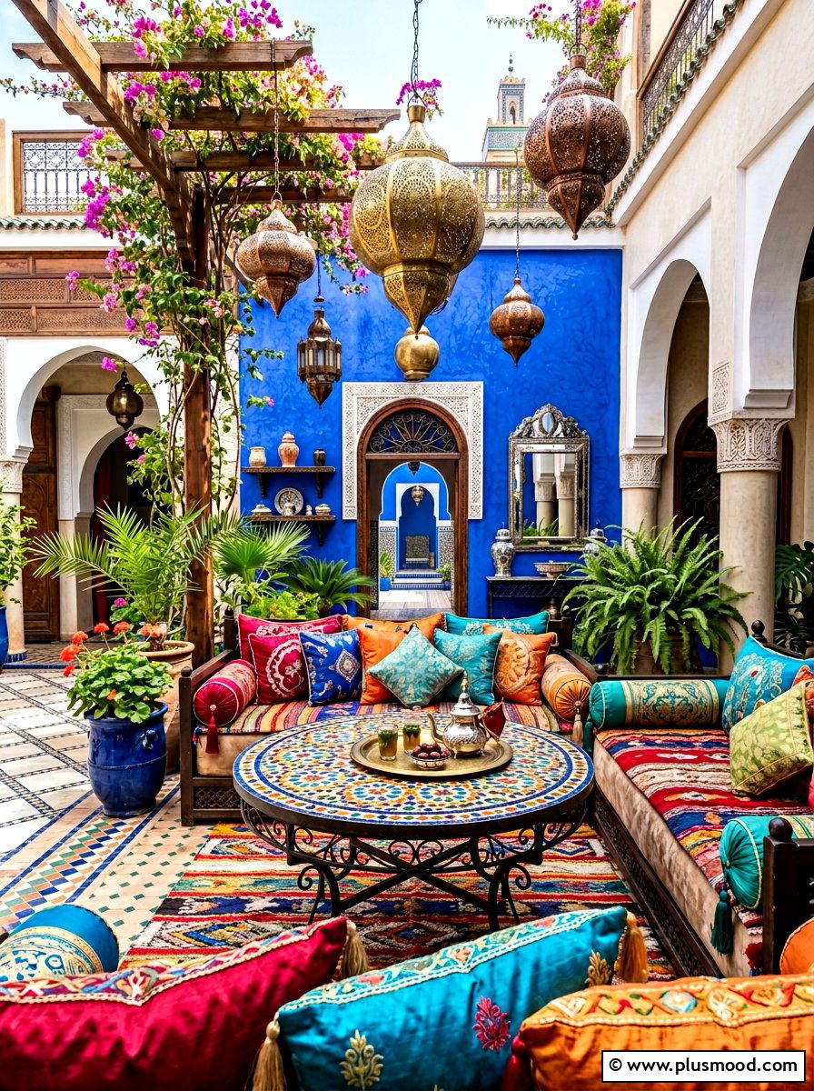 Moroccan style patio decor - 25 cozy summer backyard ideas