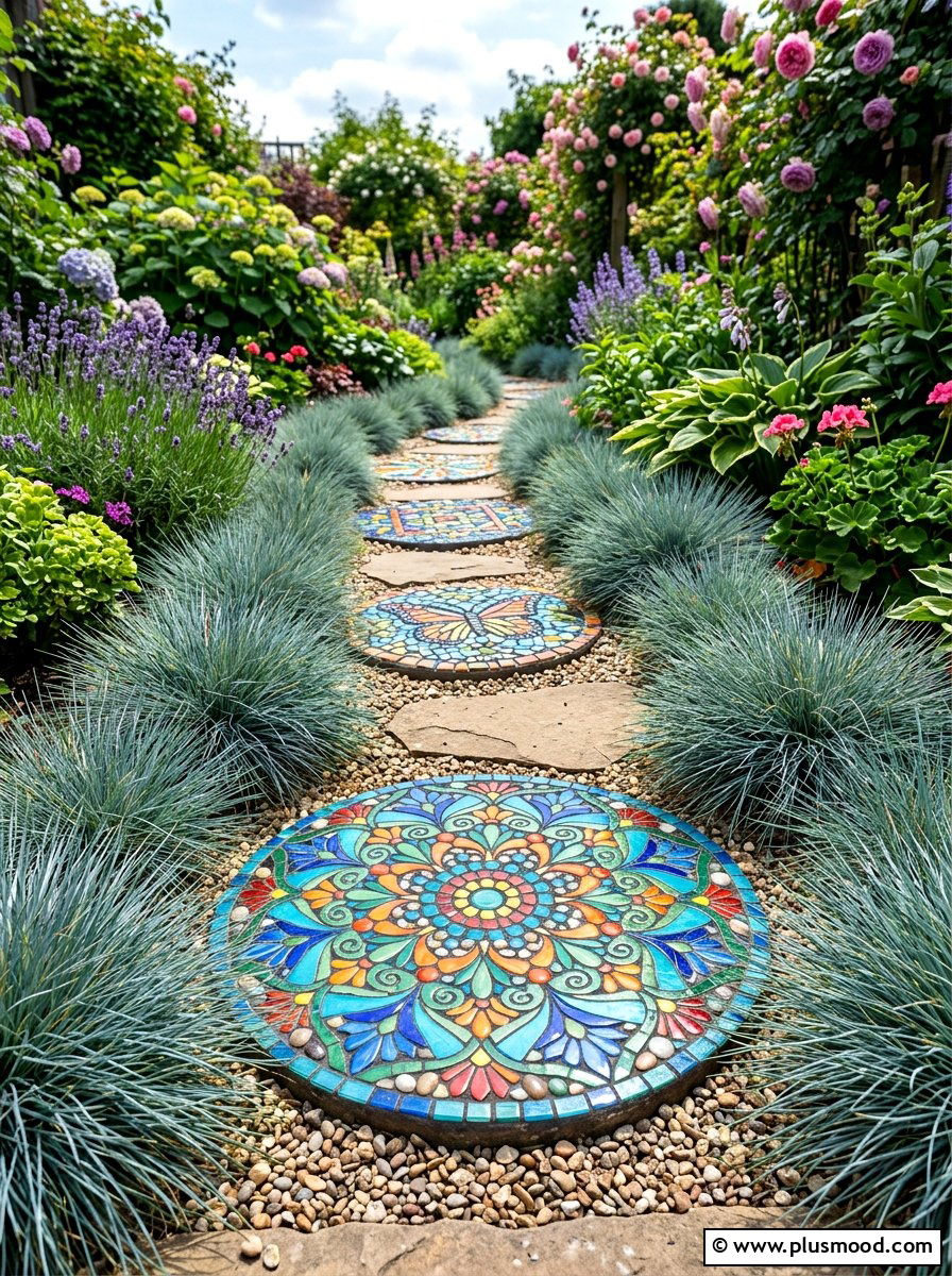 Mosaic Stepping Stones - 25 Outdoor Garden Decor Ideas