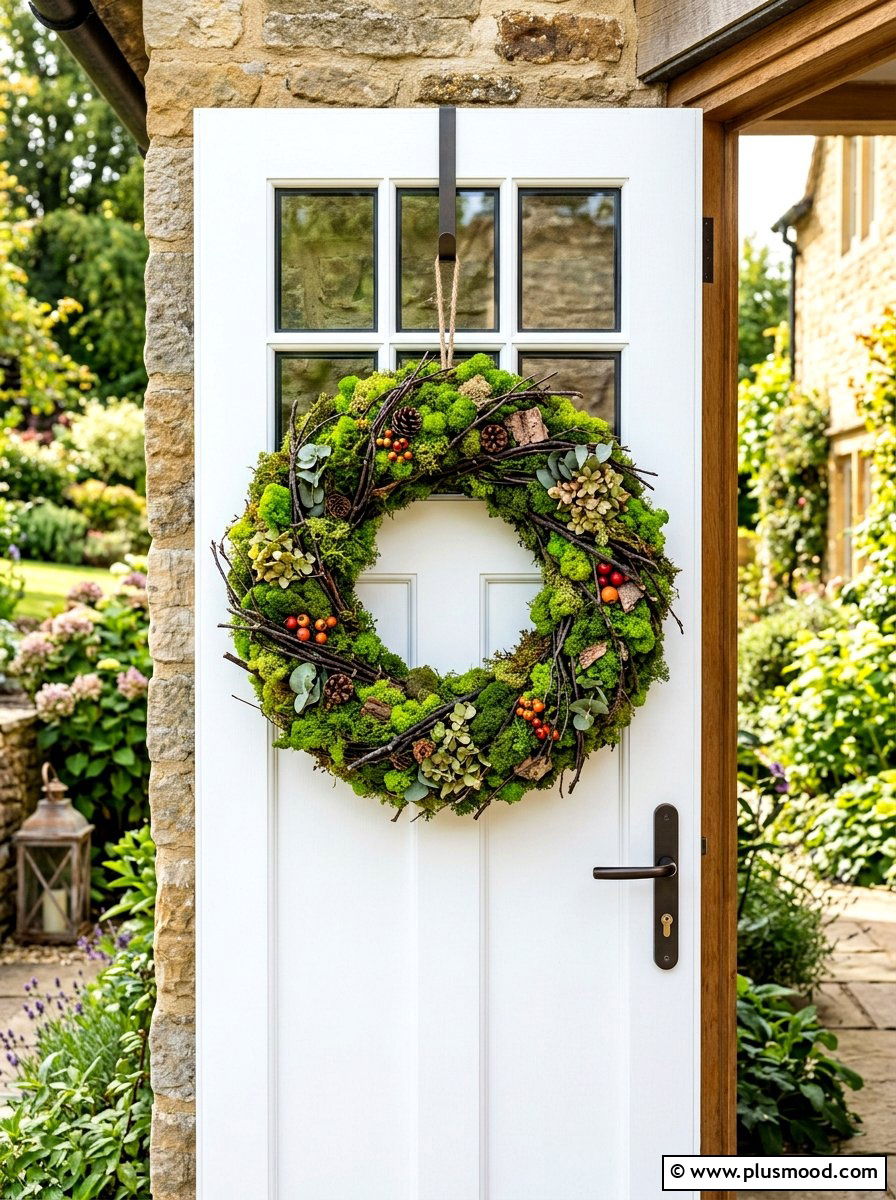Moss And Twig Wreath - 25 summer to fall wreath ideas