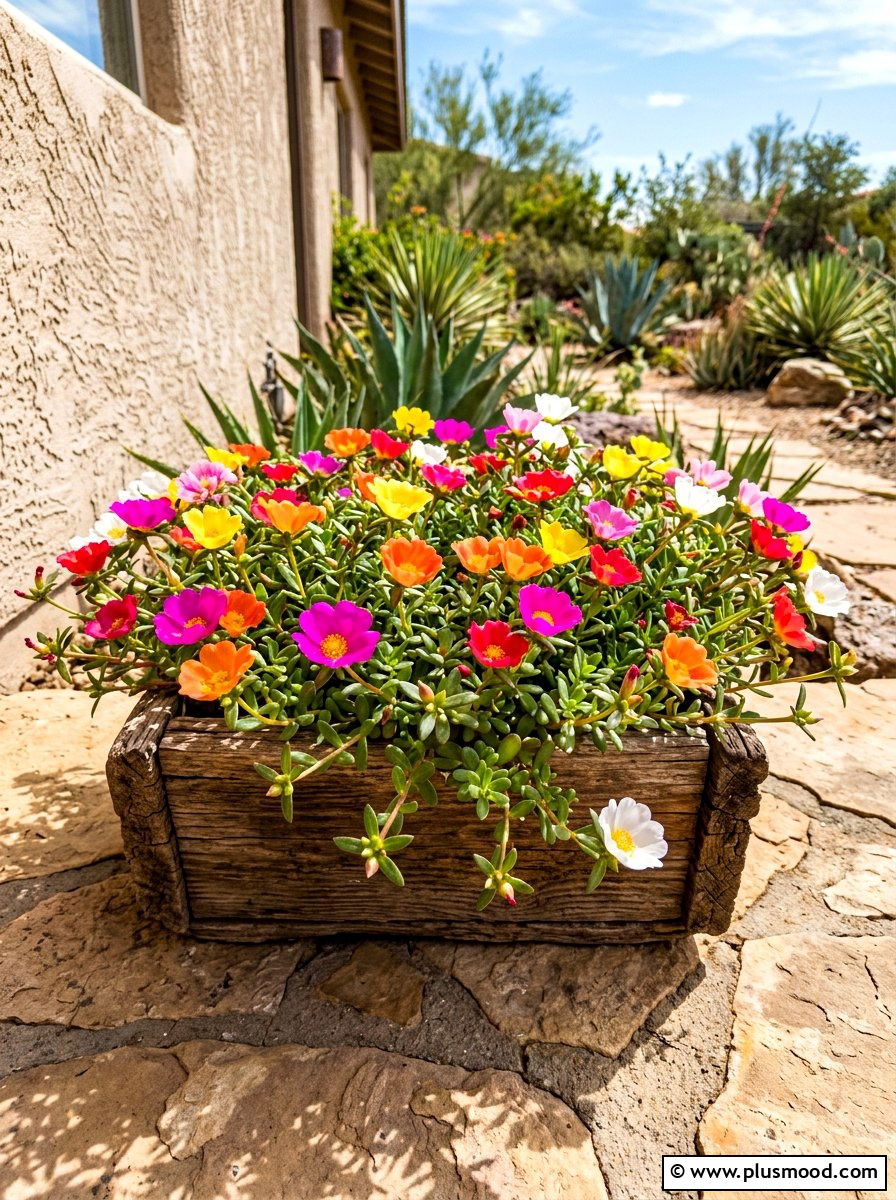 Moss Rose Portulaca - 25 summer front porch flower ideas
