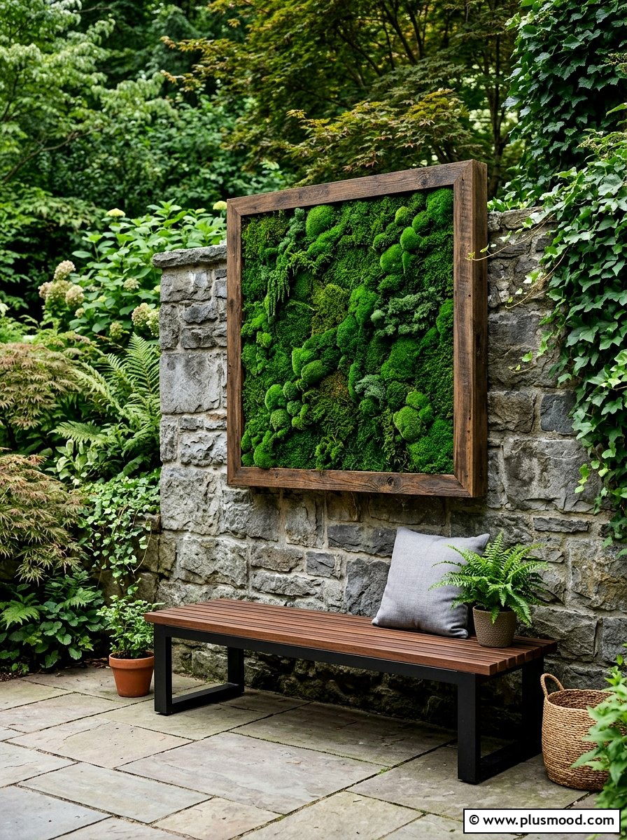 Moss Wall Art - 25 outdoor garden decor ideas with vertical garden