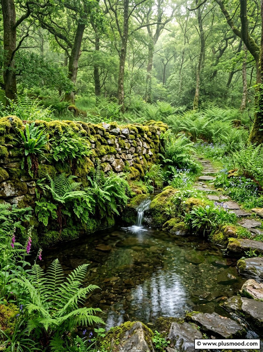 Mossy Stone Wall Natural Pool - 25 pool landscaping ideas with stone walls