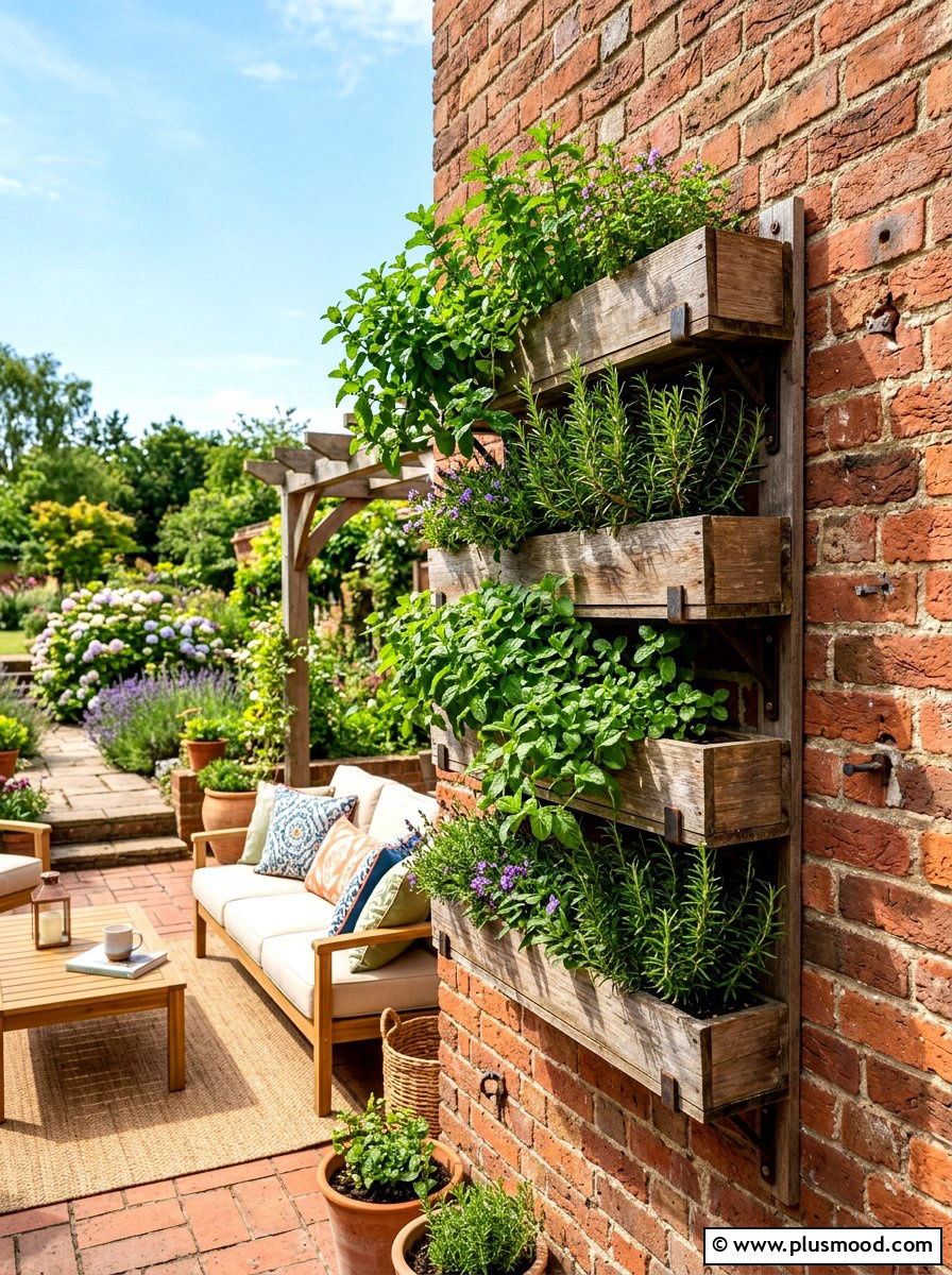 Mounted Wall Herb Planter - 25 summer herb planter ideas