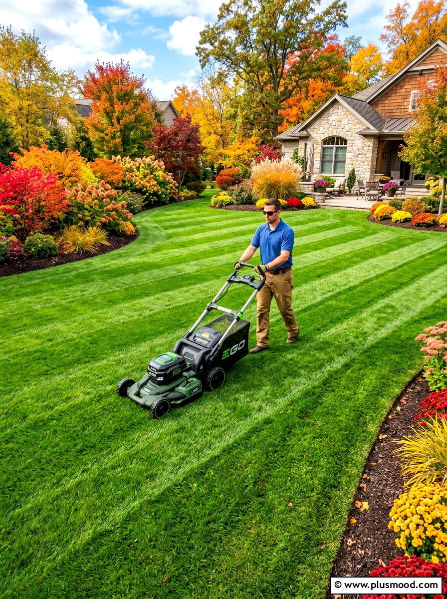 Mowing Lawn Short - 25 end of summer garden cleanup ideas