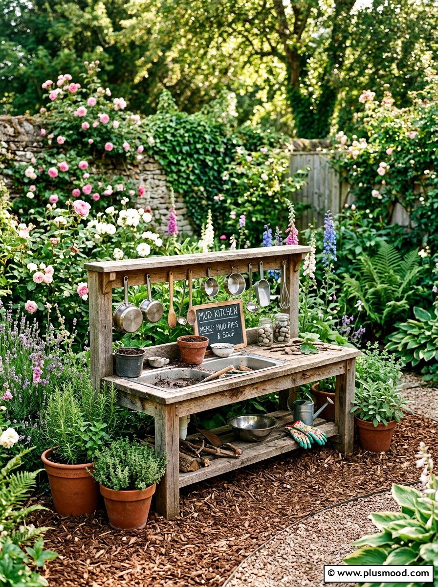 Mud kitchen - 25 small backyard ideas for kids