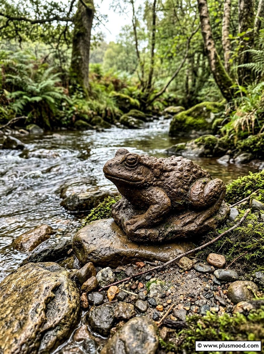 Muddy brown frog stone - 25 painted rock ideas with frog art