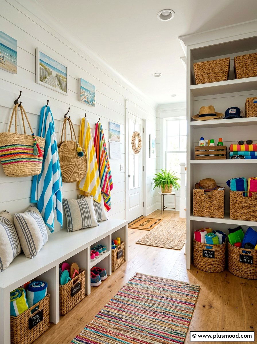 Mudroom Summer Decor - 25 cheap summer home decor ideas