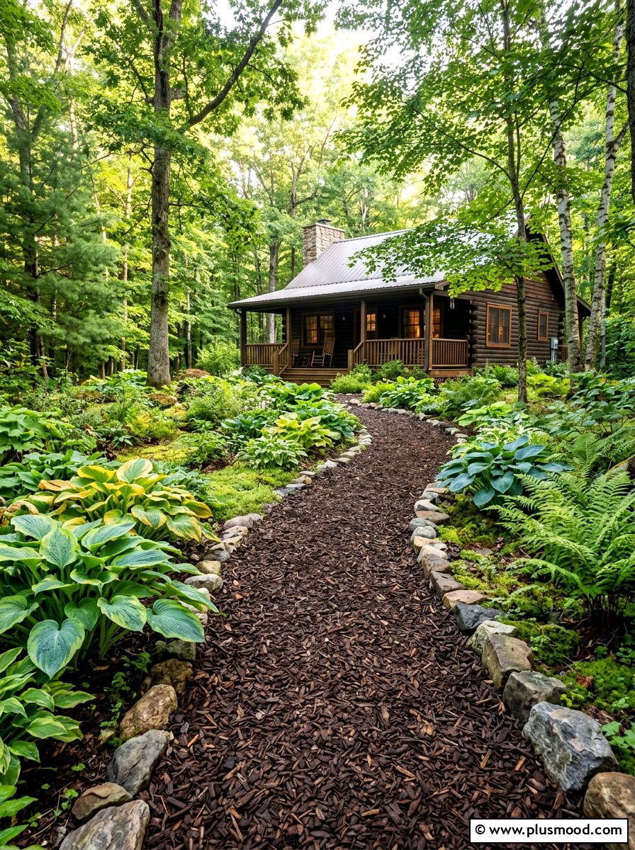 Mulch And Woodchips - 25 summer walkway ideas for front yard